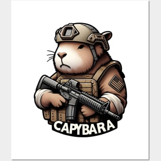 tactical capybara Posters and Art